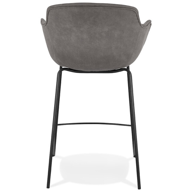 Alterego Middelhoge snackkruk 'calvin mini' in donker microvezel 3191185 large