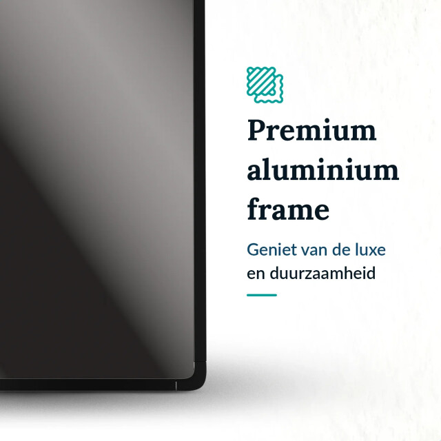 Mirlux Passpiegel ovale spiegel 160x60cm zwart 3083783 large