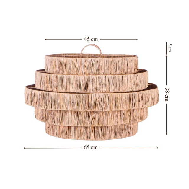 Furnilux -grote hanglamp pulau Ø65 cm – handgemaakte plafondlamp van natuurlijk 3191988 large