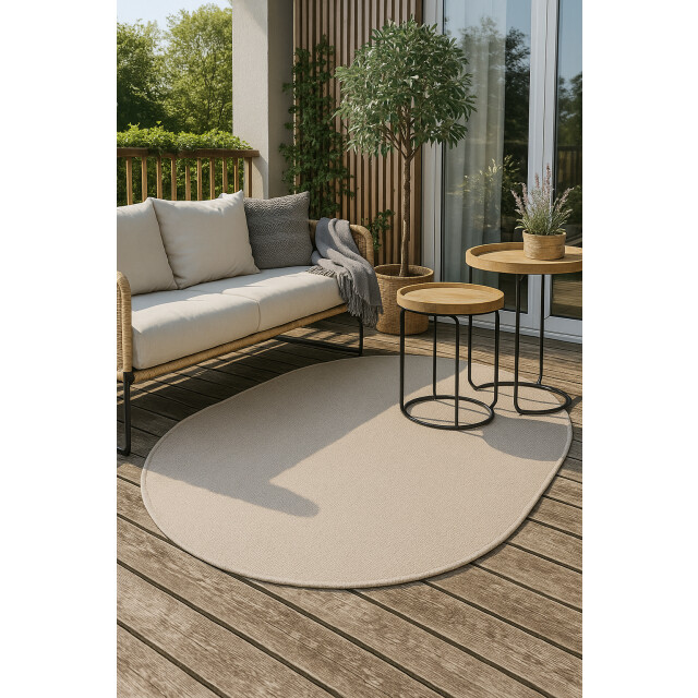 Muratap Brussels uni buitenkleed – ovaal effen indoor & outdoor vloerkleed – 3192018 large