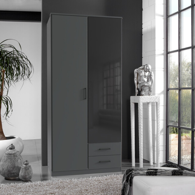CaliCosy Kast 2 draaideuren met 1 spiegel en 2 laden l90 cm soest 3192176 large