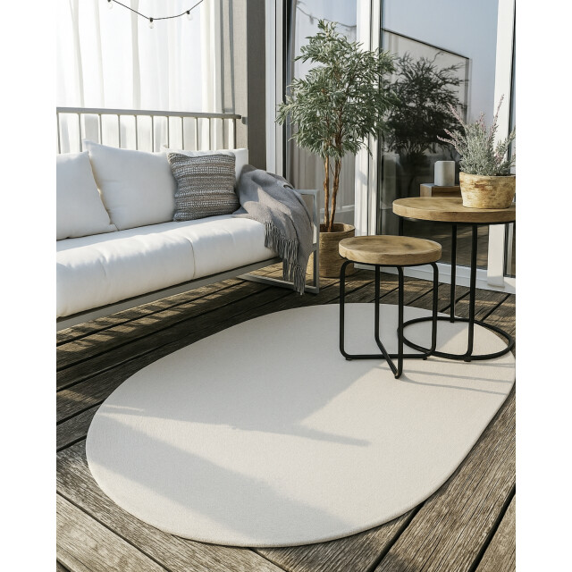 Muratap Brussels uni buitenkleed – ovaal effen indoor & outdoor vloerkleed – 3192030 large