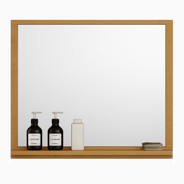 Badplaats Badkamerspiegel oliver 60 x 12 x 50 cm eiken spiegel met houten 3191993 large