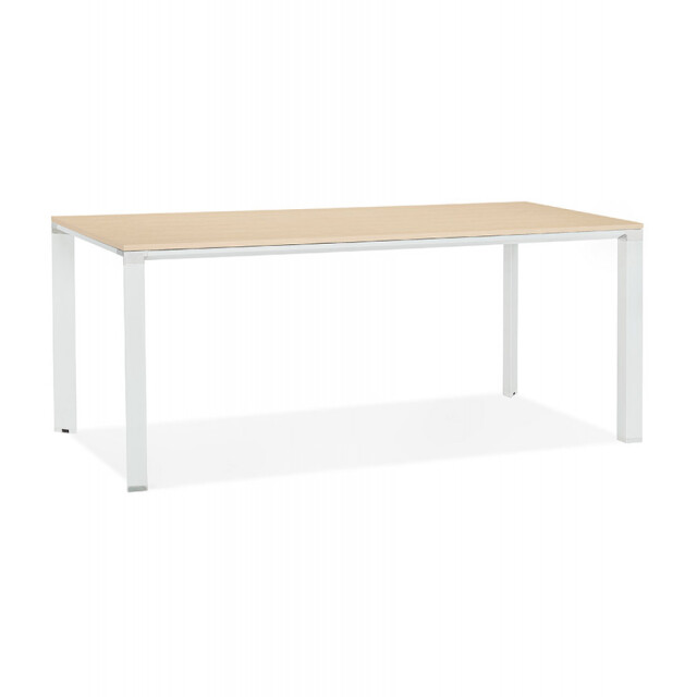 Alterego Design directiebureau 'xline' 200 in natuurlijke afwerking hout en witte 3191932 large