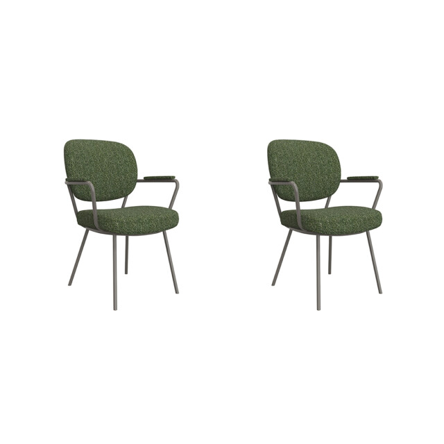 Label51 Eetkamerstoel lausanne forest boucle set van 2 3172703 large