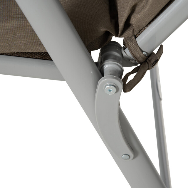 4goodz Comfortabel ligbed 5-standen ligstoel met bruin kussen 3192184 large