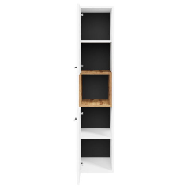 Badplaats Badkamerkast oliver 30 x 30 x 133 cm wit met eiken hangende 3191990 large