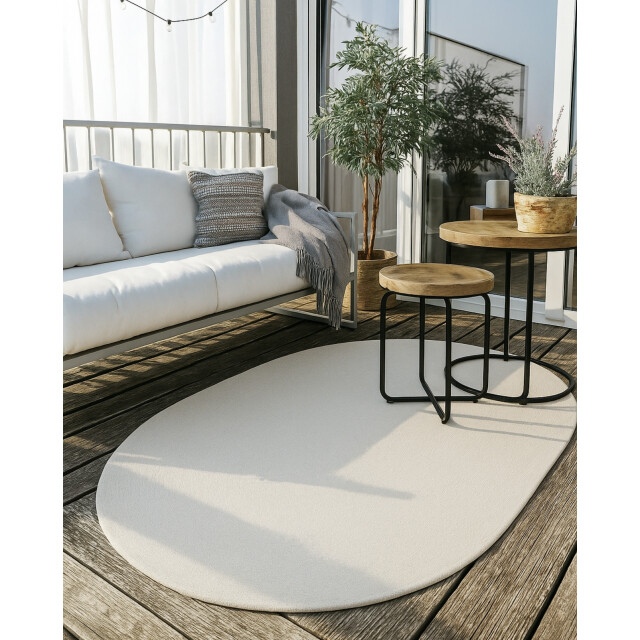 Muratap Brussels uni buitenkleed – ovaal effen indoor & outdoor vloerkleed – 3192029 large