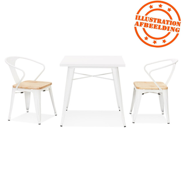 Alterego Kleine eettafel in industriële stijl lalou 76x76x76 cm 3191585 large