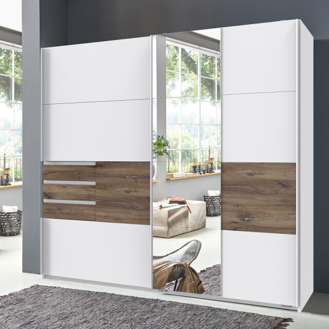 CaliCosy Kast 2 schuifdeuren met 1 spiegel en laden l180 cm bamberg 3192244 large