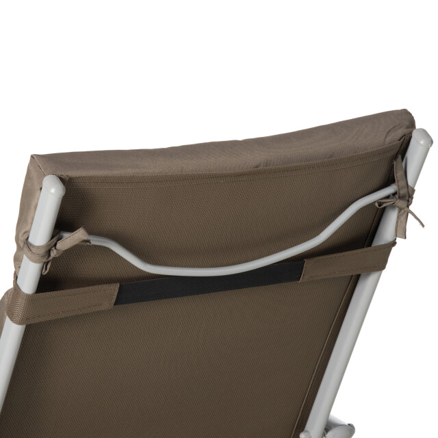 4goodz Comfortabel ligbed 5-standen ligstoel met bruin kussen 3192184 large