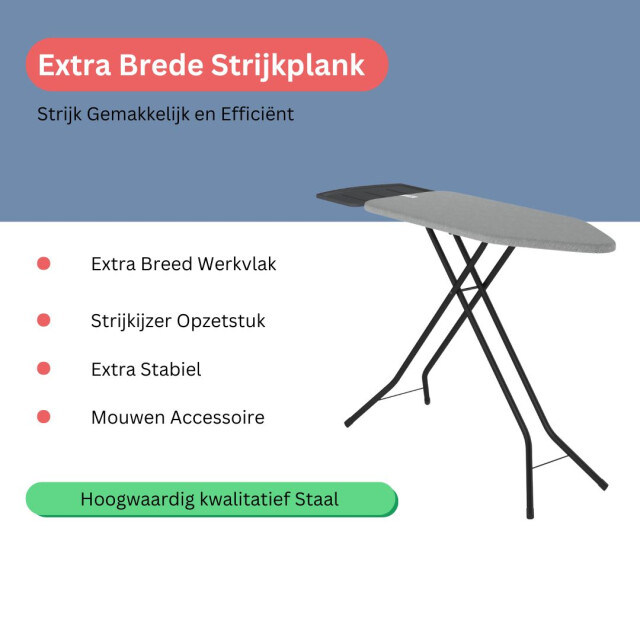 Wasophoogte Strijkplank, extra breed, 122*43 cm (l*b) 3182983 large