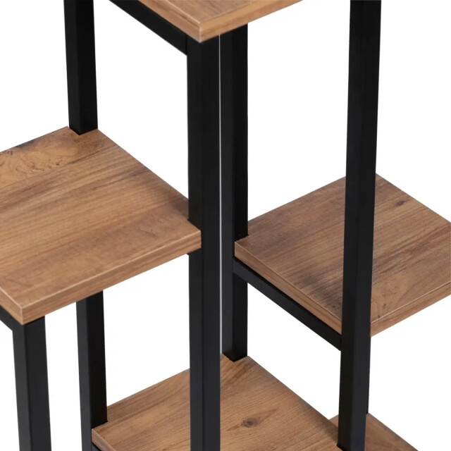 WDMT Metalen plantentafel rechthoekig met houten etageres 3192484 large