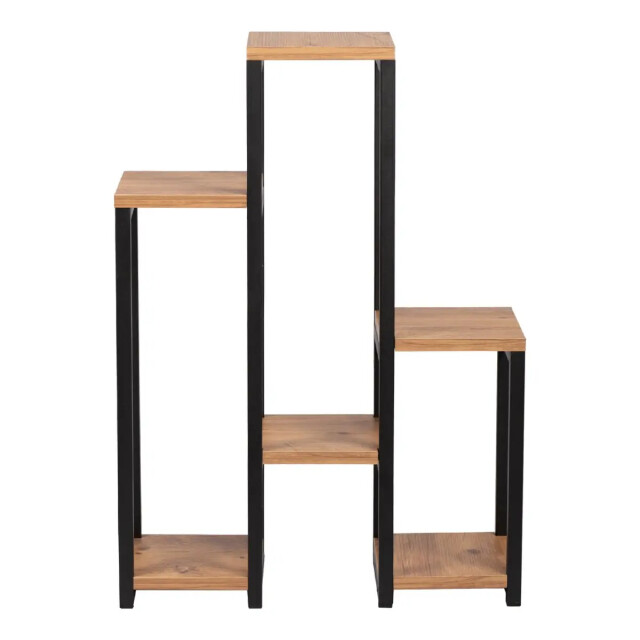 WDMT Metalen plantentafel rechthoekig met houten etageres 3192484 large