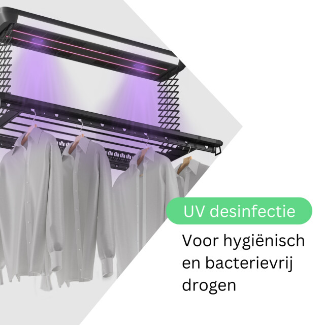 Wasophoogte Plafonddroogrek topdry elite zwart 3188006 large