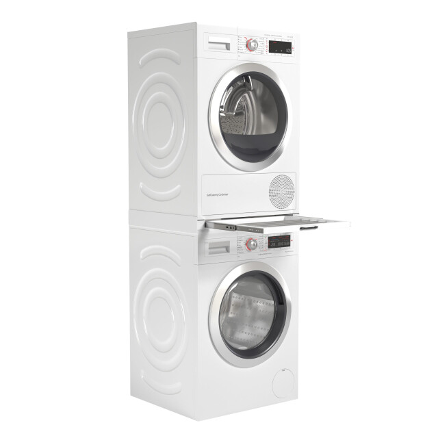 Wasophoogte ® tussenstuk wasmachine & droger met droogrek 3188037 large