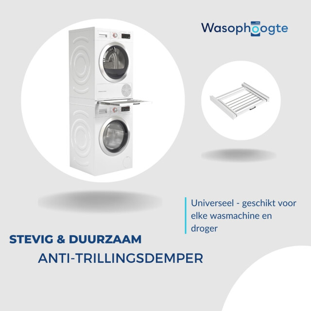 Wasophoogte ® tussenstuk wasmachine & droger met droogrek 3188037 large