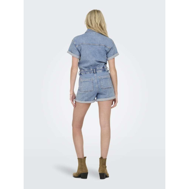 Only Onlcastel s/s dnm playsuit azg light blue denim 15344704-177934 large