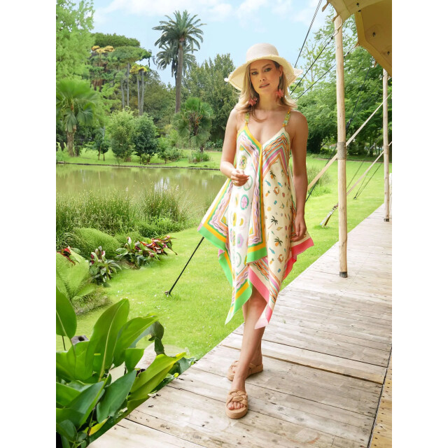 Mucho Gusto ® scarf dress tirreno kleurrijke patchwork print MUCHO GUSTO® Scarf Dress Tirreno Kleurrijke Patchwork Print large
