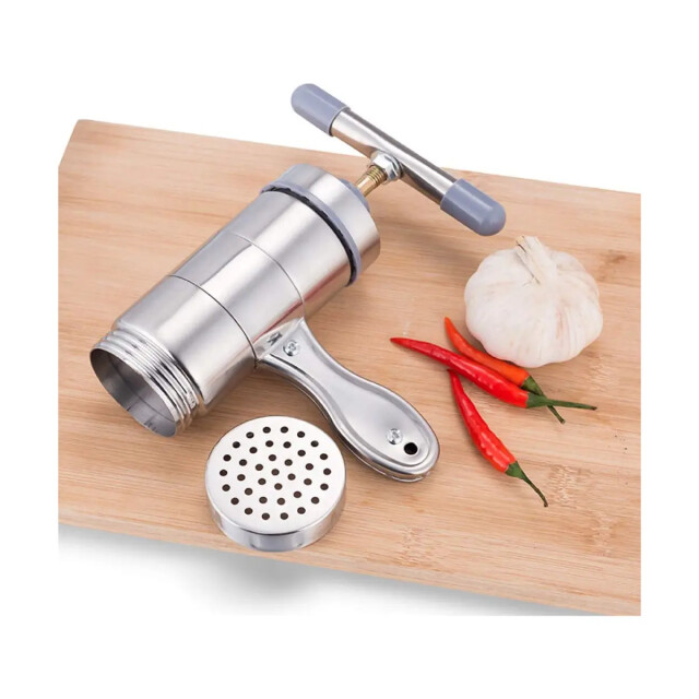 WDMT Handmatige pasta maker met 5 verschillende pasta vormen zilver 3192497 large