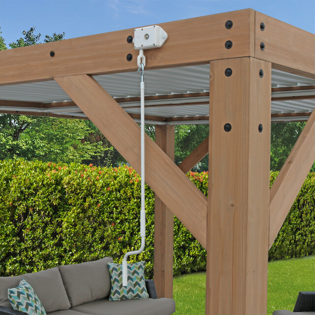 Westmann Cederhouten prieel pergola met lamellendak karl 396x335 cm 3192317 large