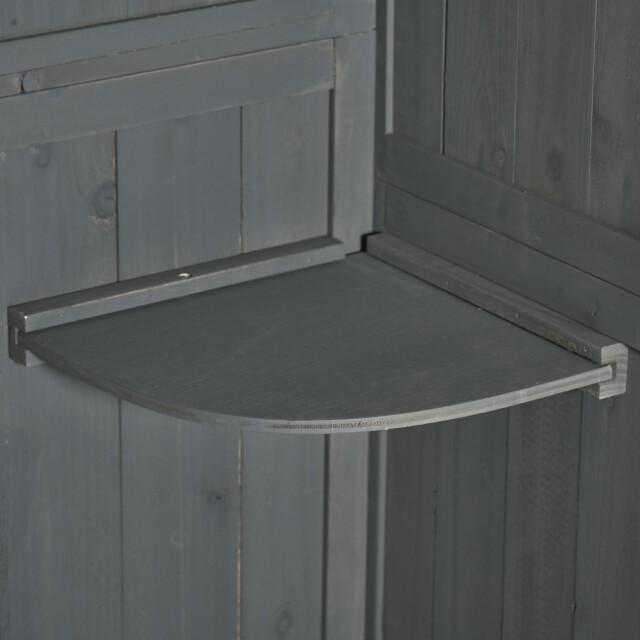 4goodz Outsunny gebeitste tuinkast houten berging 182cm - 3192325 large