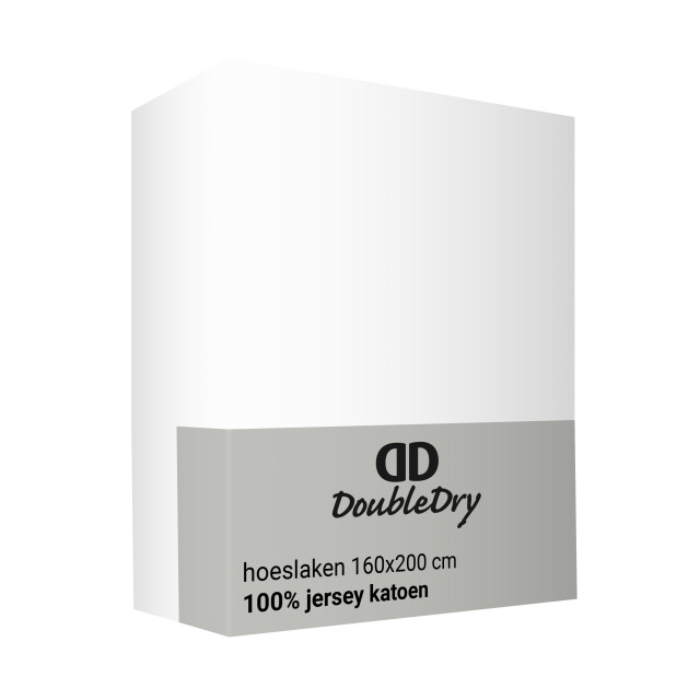 DoubleDry Hoeslaken jersey 100% katoen tweepersoons 160x200 cm zacht & 3173867 large