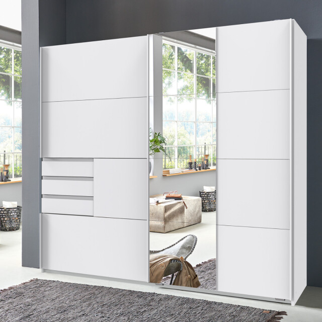 CaliCosy Kast 2 schuifdeuren met 1 spiegel en laden l180 cm bamberg 3192245 large