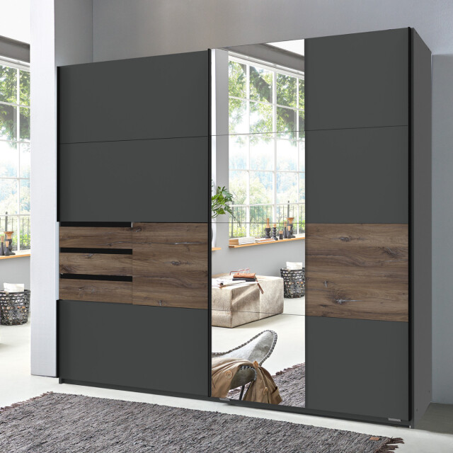 CaliCosy Kast 2 schuifdeuren met 1 spiegel en laden l180 cm bamberg 3192246 large
