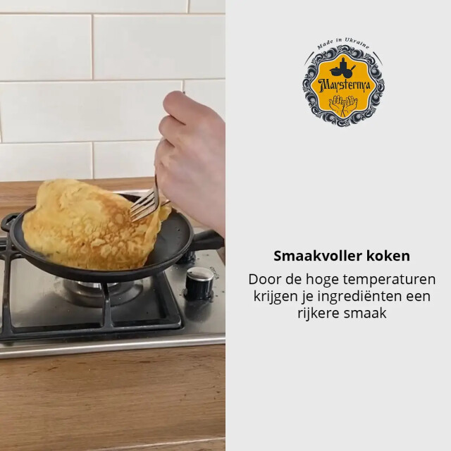Maysternya Pannenkoekenpan gietijzer ø 22 x 2,5 cm zwart 3192367 large