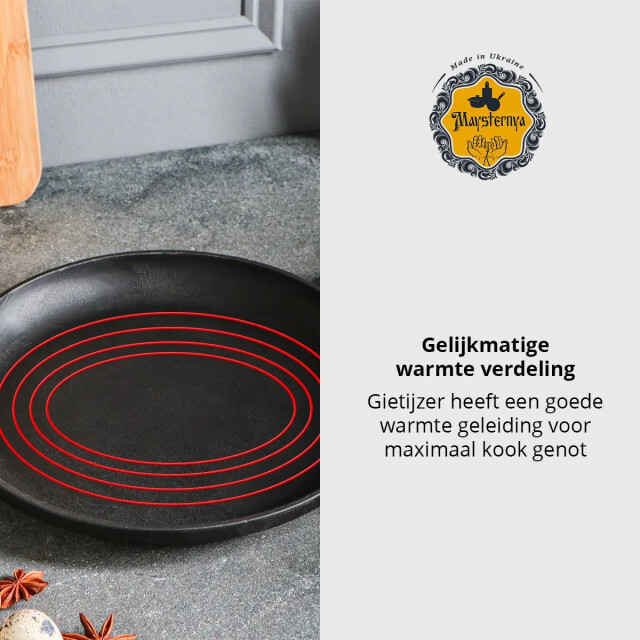 Maysternya Pannenkoekenpan gietijzer ø 22 x 2,5 cm zwart 3192367 large