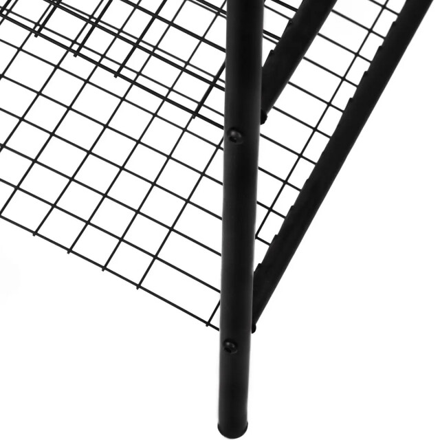 WDMT Metalen schoenenrek 4 laags mat zwart 3192411 large