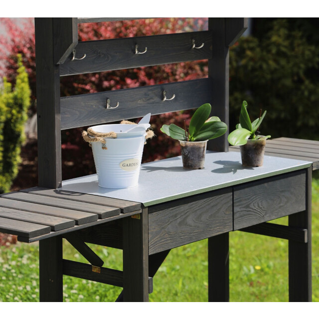 Westmann Houten plantentafel 157x38x156 cm antraciet 3192313 large