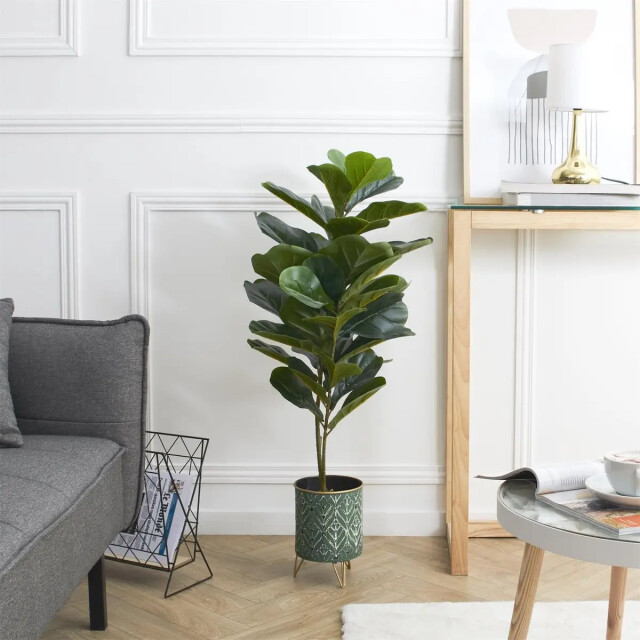 WDMT Kunststof rubberplant ø 14 x 98 cm groen 3192505 large