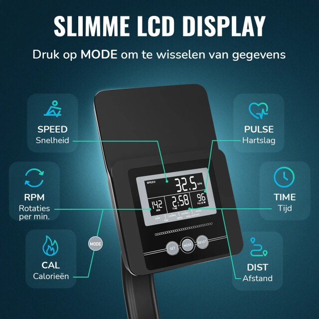 Mirlux Roeiapparaat 16 weerstandniveaus lcd monitor 3083749 large