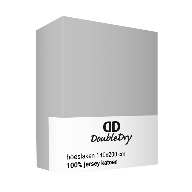 DoubleDry Hoeslaken jersey 100% katoen tweepersoons 140x200 cm zacht & 3173875 large
