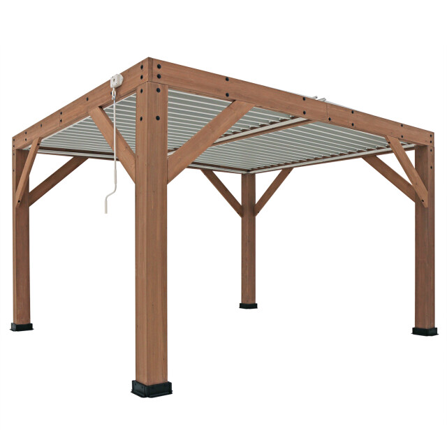 Westmann Cederhouten prieel pergola met lamellendak karl 396x335 cm 3192317 large