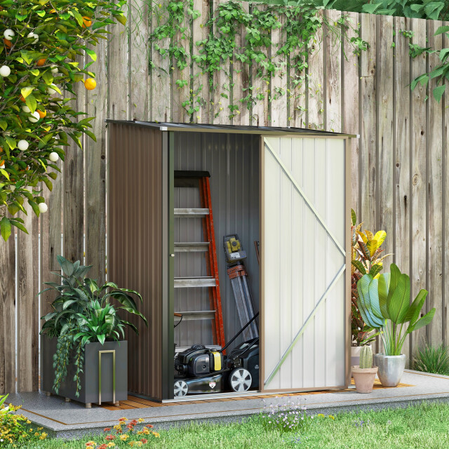 4goodz Outsunny stalen tuinkast balkonkast 100x103x160 cm - 3192327 large
