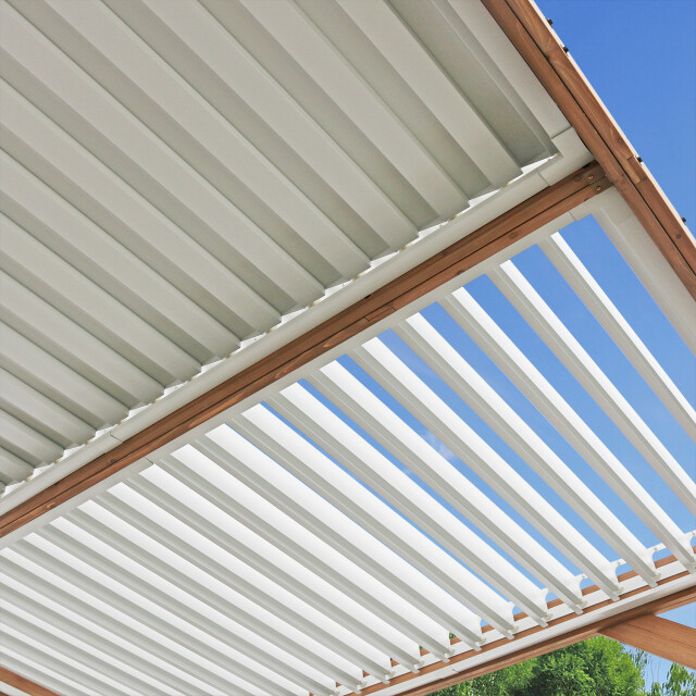 Westmann Cederhouten prieel pergola met lamellendak karl 396x335 cm 3192317 large