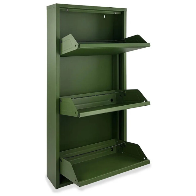 WDMT Schoenenkast 3 deurs olijf groen 3192412 large