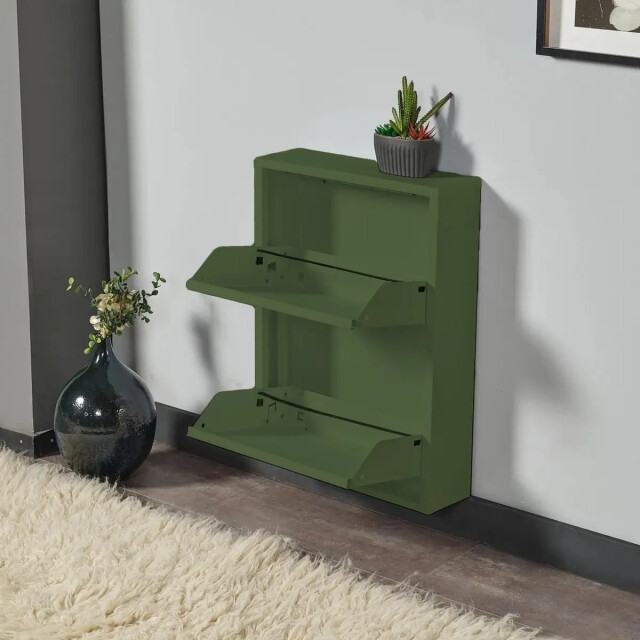 WDMT Schoenenkast 2 deurs olijf groen 3192410 large