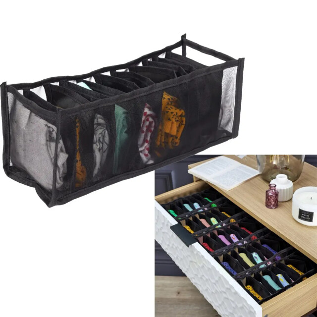 WDMT Kast organizer opbergsysteem 11 vakken zwart 3192391 large