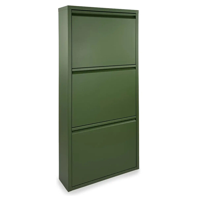 WDMT Schoenenkast 3 deurs olijf groen 3192412 large