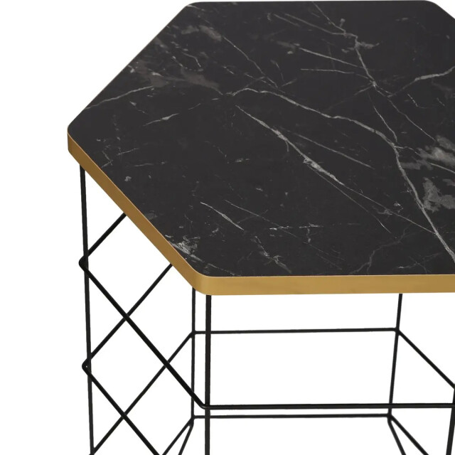 WDMT Metalen bijzettafel marmer look set van 3 3192472 large