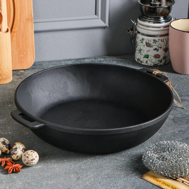 Maysternya Gietijzeren barbecuepan ø 26 x 6 cm zwart 3192349 large