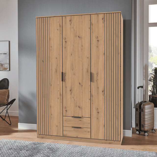 CaliCosy Kast 3 draaideuren en 2 laden l135 cm luebeck 3192251 large