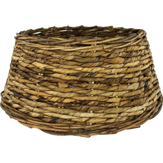 WDMT Rieten en riet kerstboomrok origineel ø 60 x 26 cm bruin 3192397 large