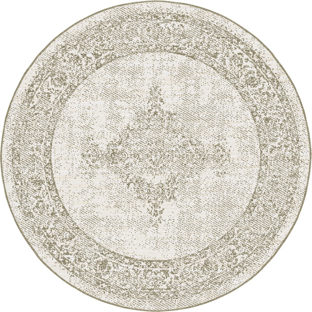 Muratap Brussels vintage buitenkleed – rond indoor & outdoor vloerkleed – tuinkleed, 3192541 large