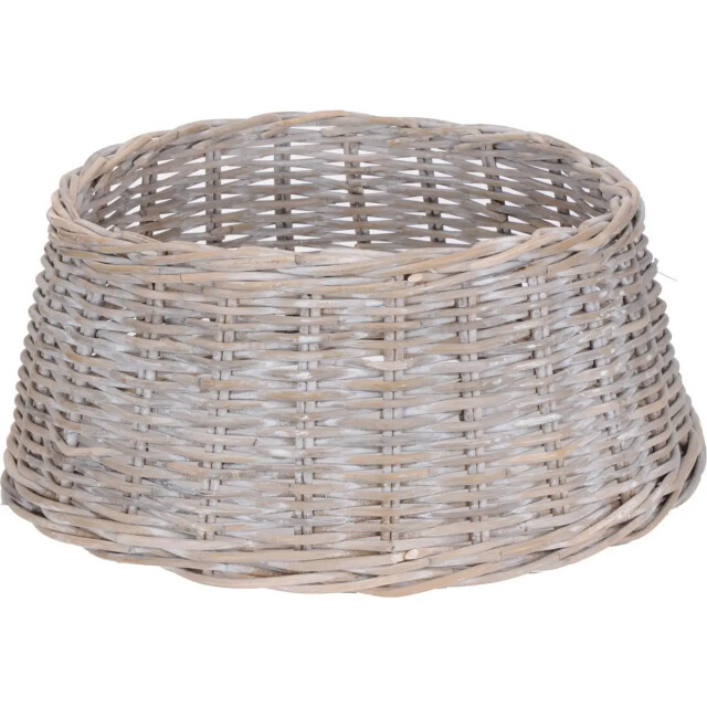 WDMT Rieten kerstboomrok ø 50 x 20 cm grijs 3192400 large