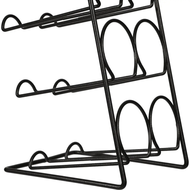 WDMT Metalen wijnrek voor 6 flessen mat zwart 3192481 large